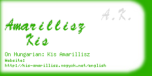 amarillisz kis business card